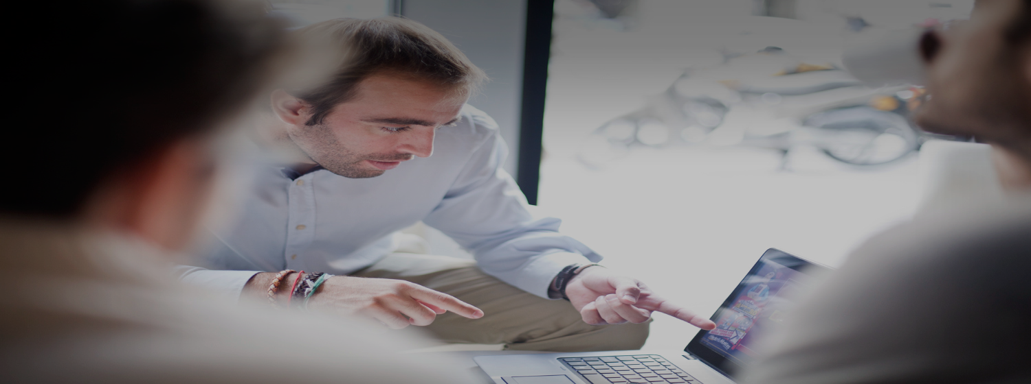 Consultants reviewing work